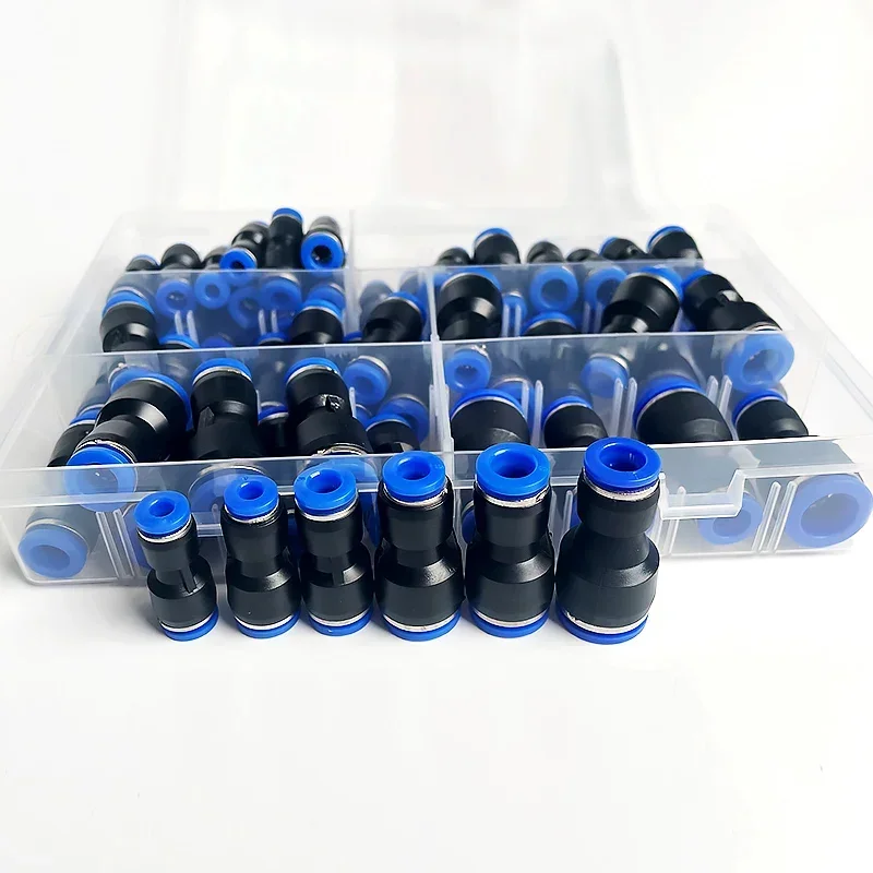 61PCs Boxed PG Pneumatic Connector Air Pipe 4mm 6mm 8mm 10mm 12mm PG8-6 PG10-8 PG6-4 PG8-4 PG10-6 PG12-6 PG12-8