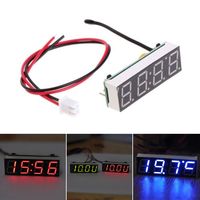 3 IN 1 Mini Car Digital Clock Thermometer Voltmeter LED Display Digital Timer Auto Interior Modification Car Electric Clock