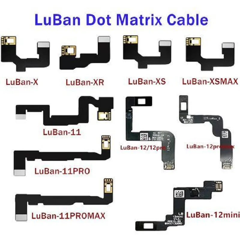 LuBan-Cable flexible de matriz de puntos iFace Pro, para iPhone X, XR, XS, XSMAX, 11, 11P, 11PM, 12P, 12P, 12PM, proyector de puntos, lectura, escritura, reparación de identificación facial
