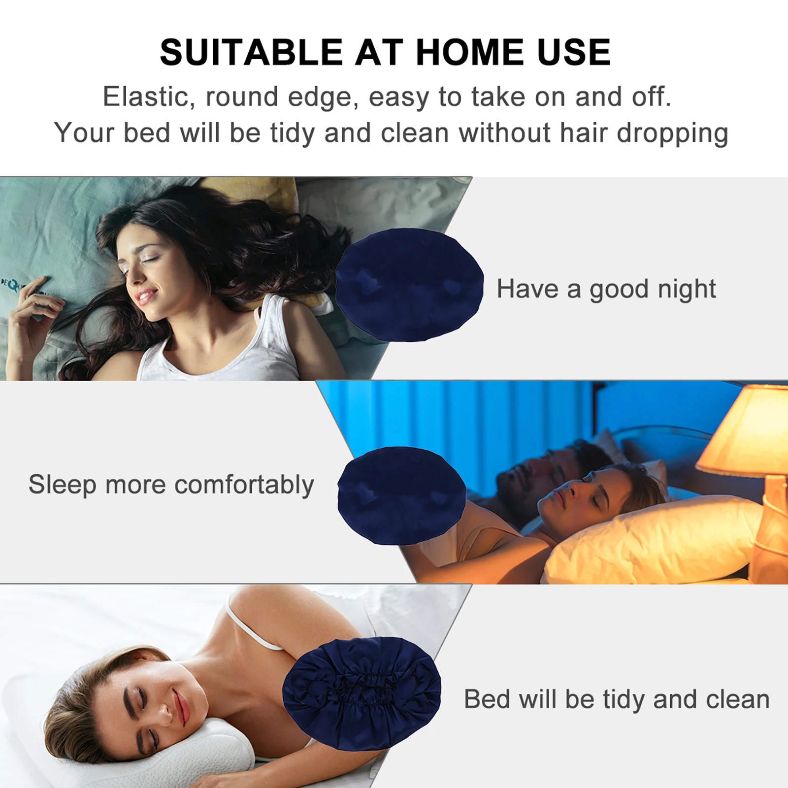 

1pc Silk Sleep Caps Hair Care Bonnet Cap For Women Night Sleeping Bathing Makeup Use Soft Comfortable All Seasons Head Cover