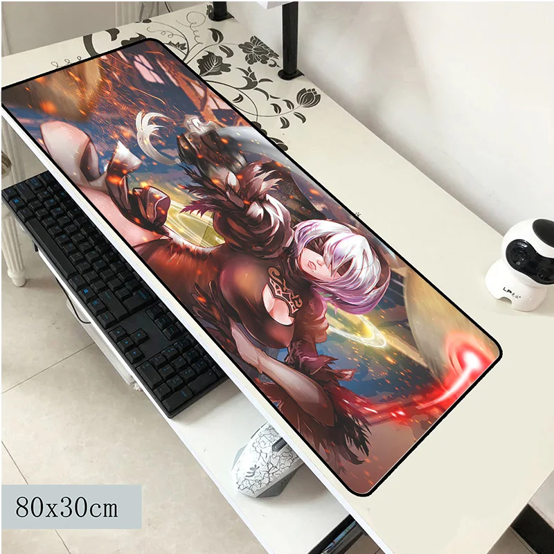 NieR Automata padmouse 800x300x2mm mouse mat laptop mouse pad locked edge notbook computer gaming mousepad gamer play mats