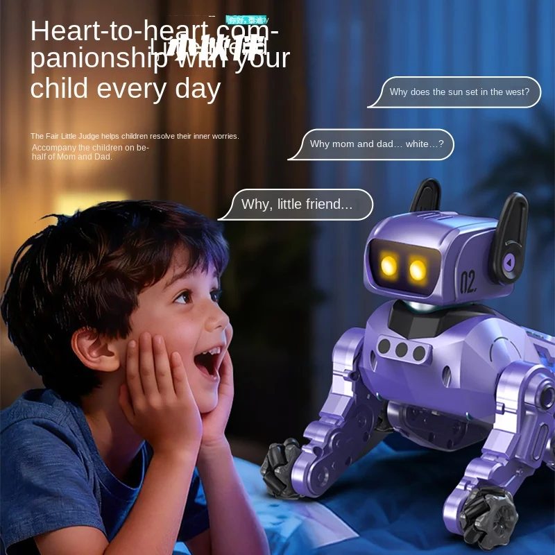 AI Intelligent Moving Robot Dog Large Model Multi Language Voice Puzzle Interactive Remote Control Electronic Dog Robot New 2026