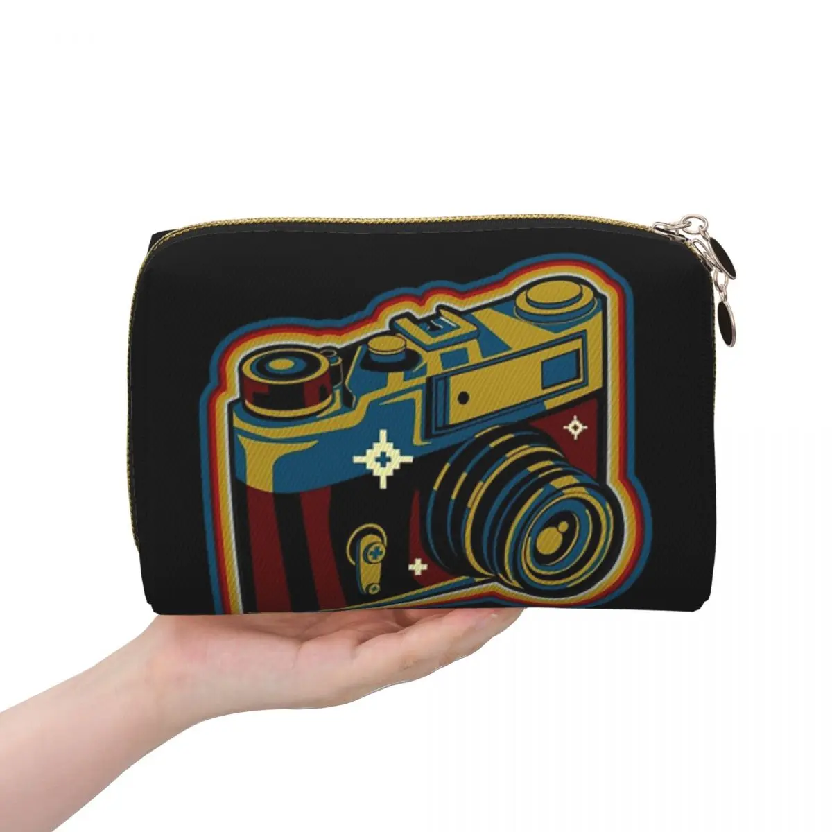 

Ретро камера, женские косметички, дорожный органайзер для макияжа, сумка для хранения туалетных принадлежностей, Dopp Kit Case