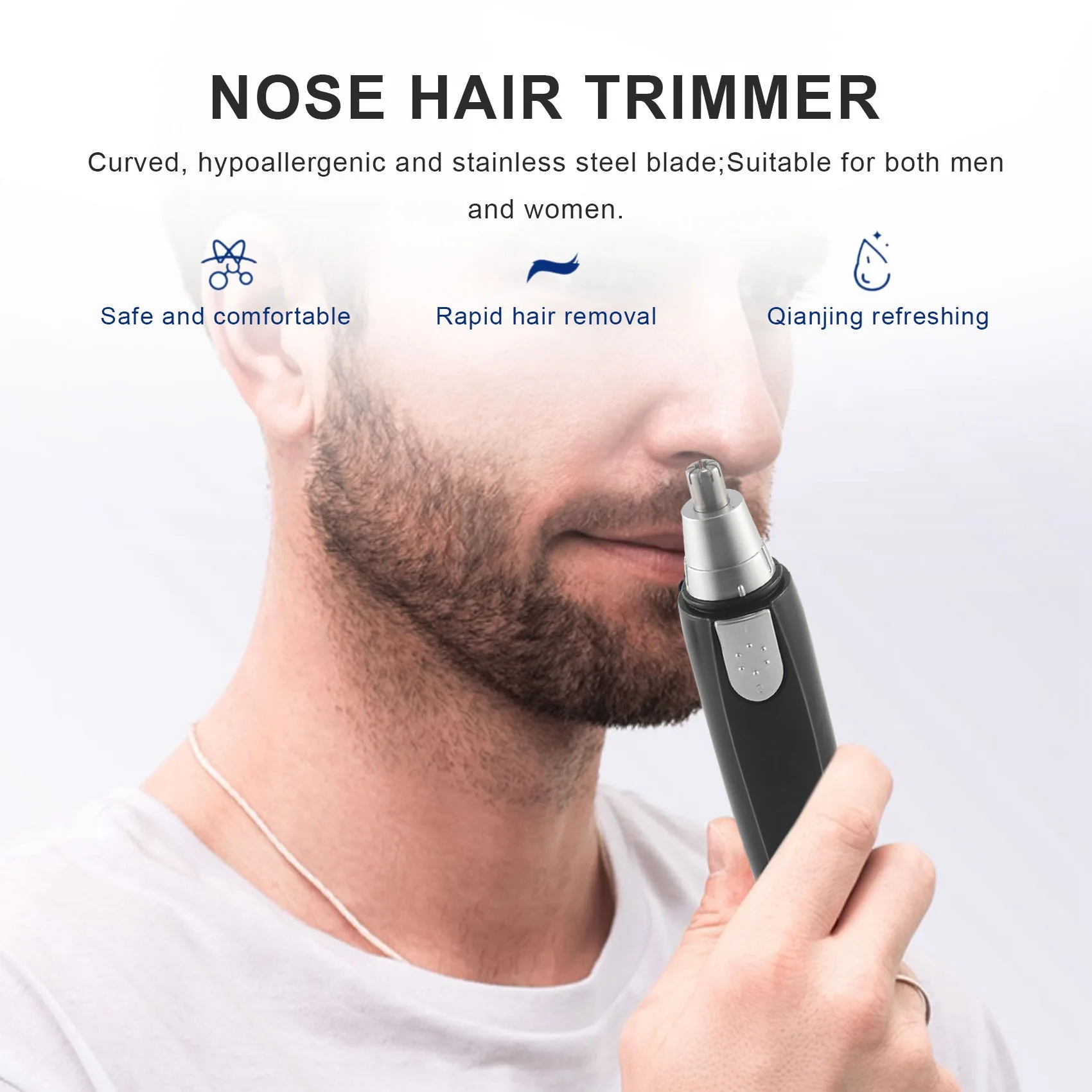 2020 New Electric Nose Hair Trimmer Ear Face Clean Trimmer Removal Shaving Nose Face Care Kit for Men and Women