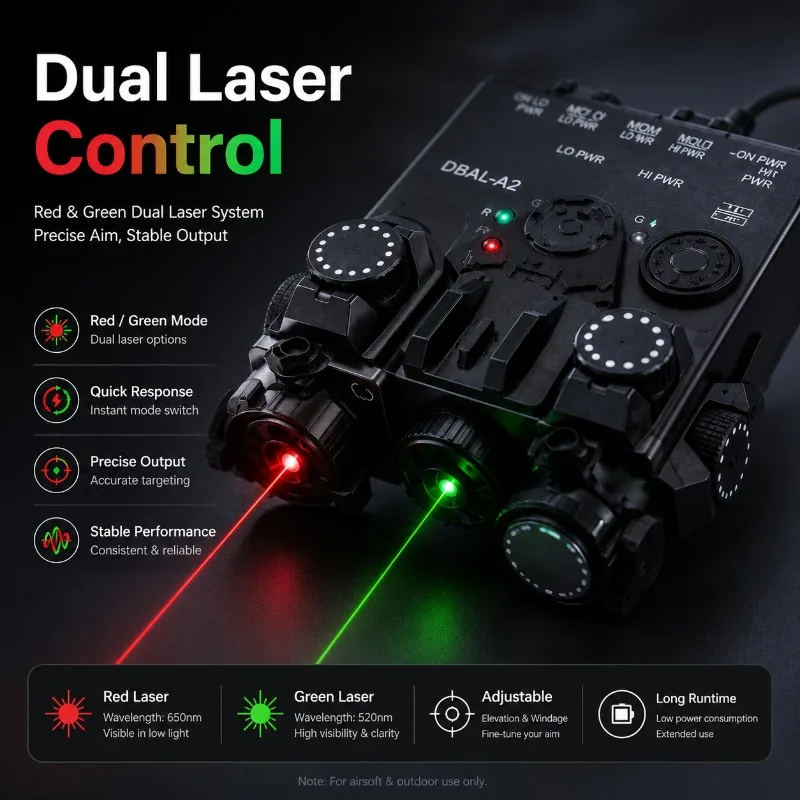 DBAL-A2 Red Green Laser with Sensitive Control Switch Easy Operation Hobby Parts Matching M300 M600