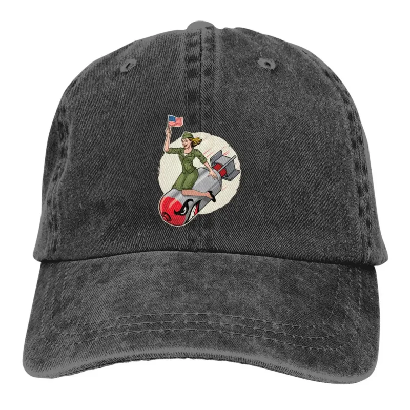 Summer Cap Sun Visor Lady Luck Bomber Hip Hop Caps Pin Up Girl Cowboy Hat Peaked Hats