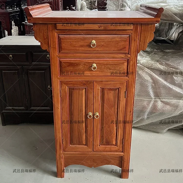 FG6.10 cabinet solid wood easy to take care of plain surface solid wood table incense case household God of Wealth cabinet