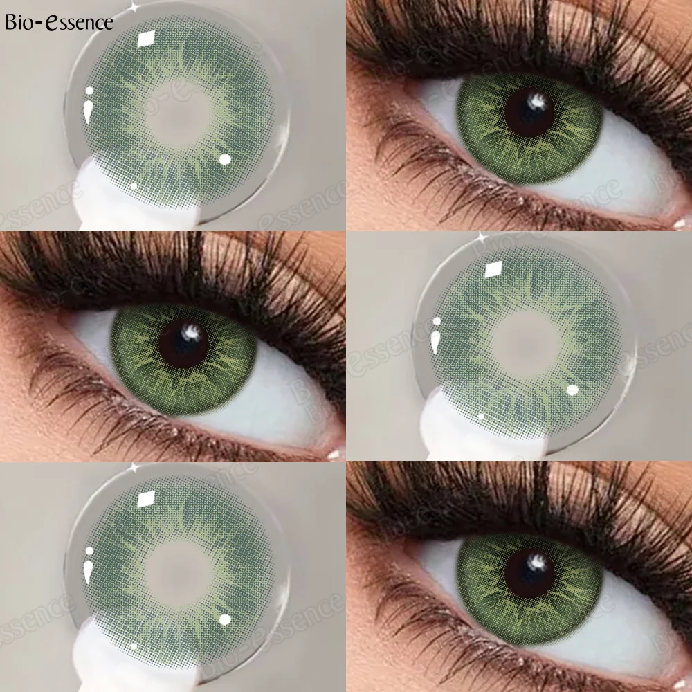 Lentes de contacto de color bio-essencia Lentes de belleza de moda de colores para maquillaje de nuevo usuario Contacto verde Contacto natural de alta calidad