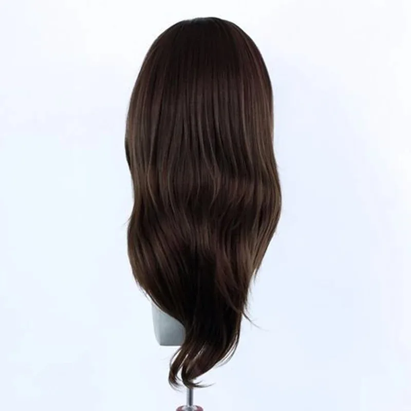 Темно-коричневый 13x4 Nature Wave Lace Front Body Wave Парики Прозрачный 20 дюймов 13x4 Полная глубокая волна Синтетический парик фронтальной части шнурка