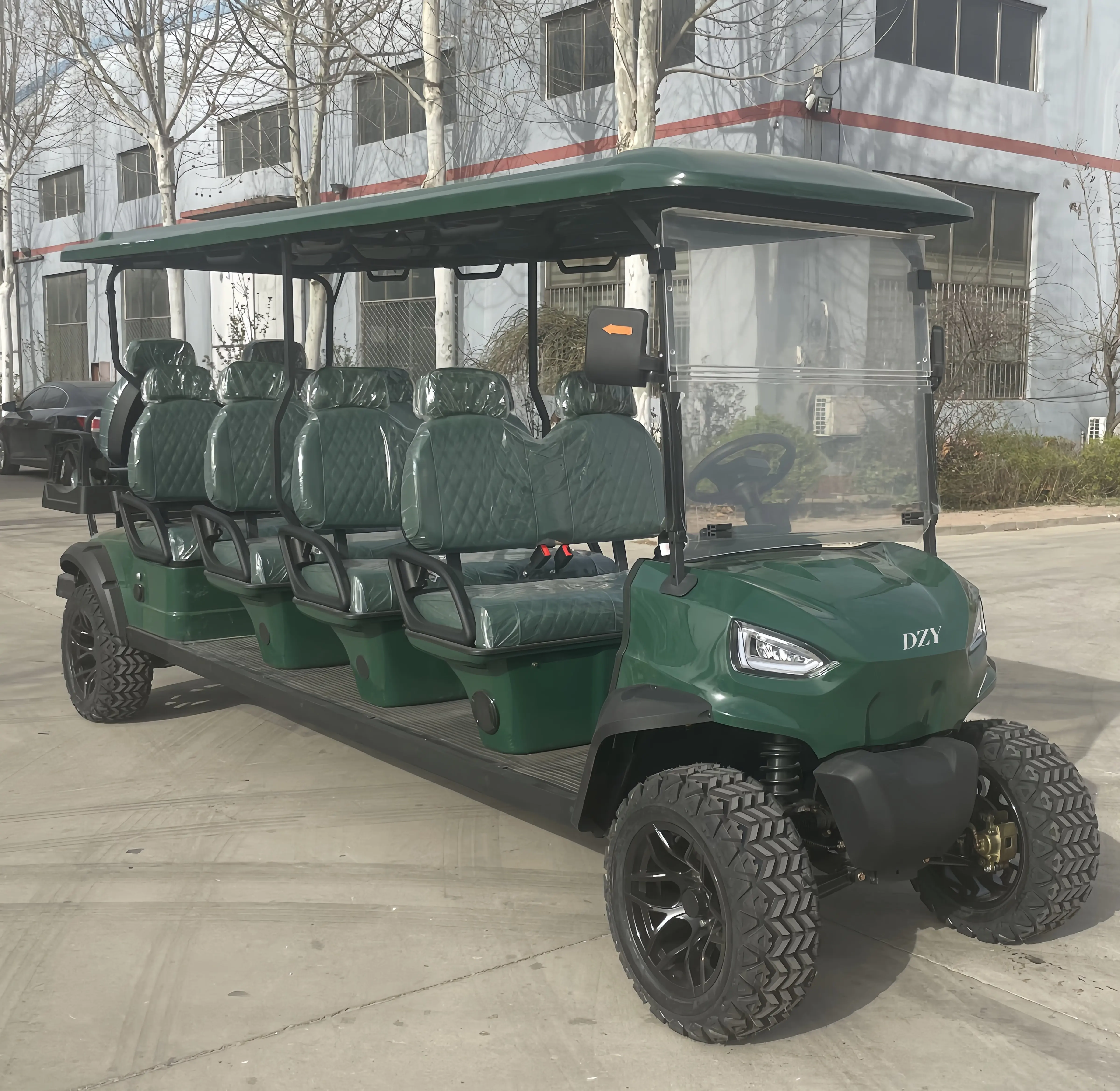 2025 أحدث تصميم فريد من نوعه 4 أشخاص نادي سيارة عربة جولف هيكل منخفض أزرق رمادي أحمر 4 + 6 مقاعد عربة جولف عربة جولف كهربائية