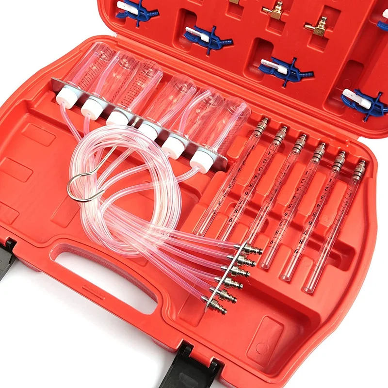 Common Rail Injector Tester Injector Oil Volume Detector Tool Straight Oil Flow Test Tool Kit Fuel Line Test