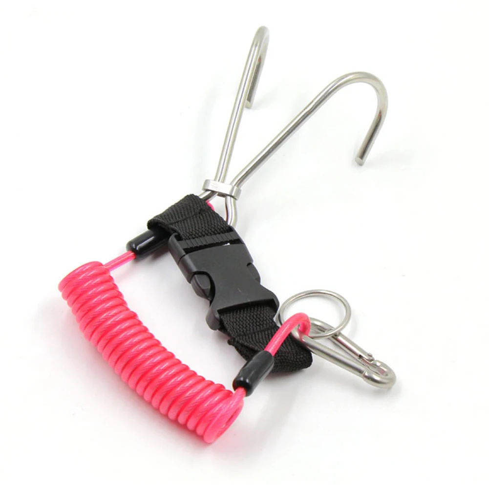 for Double Head Hook Stainless Steel Hook Scuba Diving Black O-ring Equipped Practical To Use High Quality Material