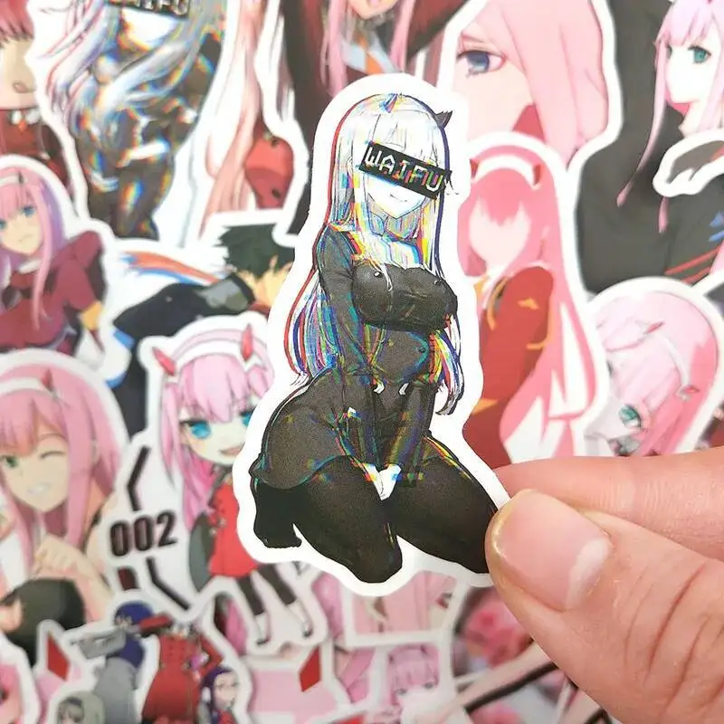 50 sztuk/zestaw Naklejek Anime DARLING in the FRANXX na Motocykl Bagaż Laptop Lodówkę Deskorolkę Rower Gitarę Zabawki