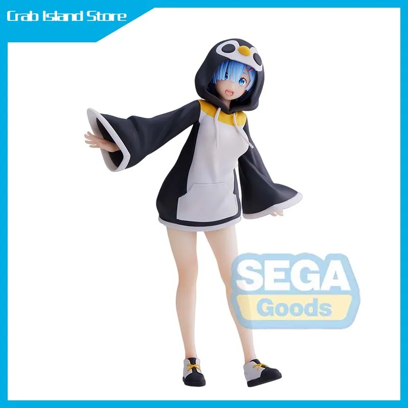 SEGA Re:Life In A Different World From Zero Rem Ram Anime Figure Penguin Suit Action Collection Model Toy Kids Xmas Gift