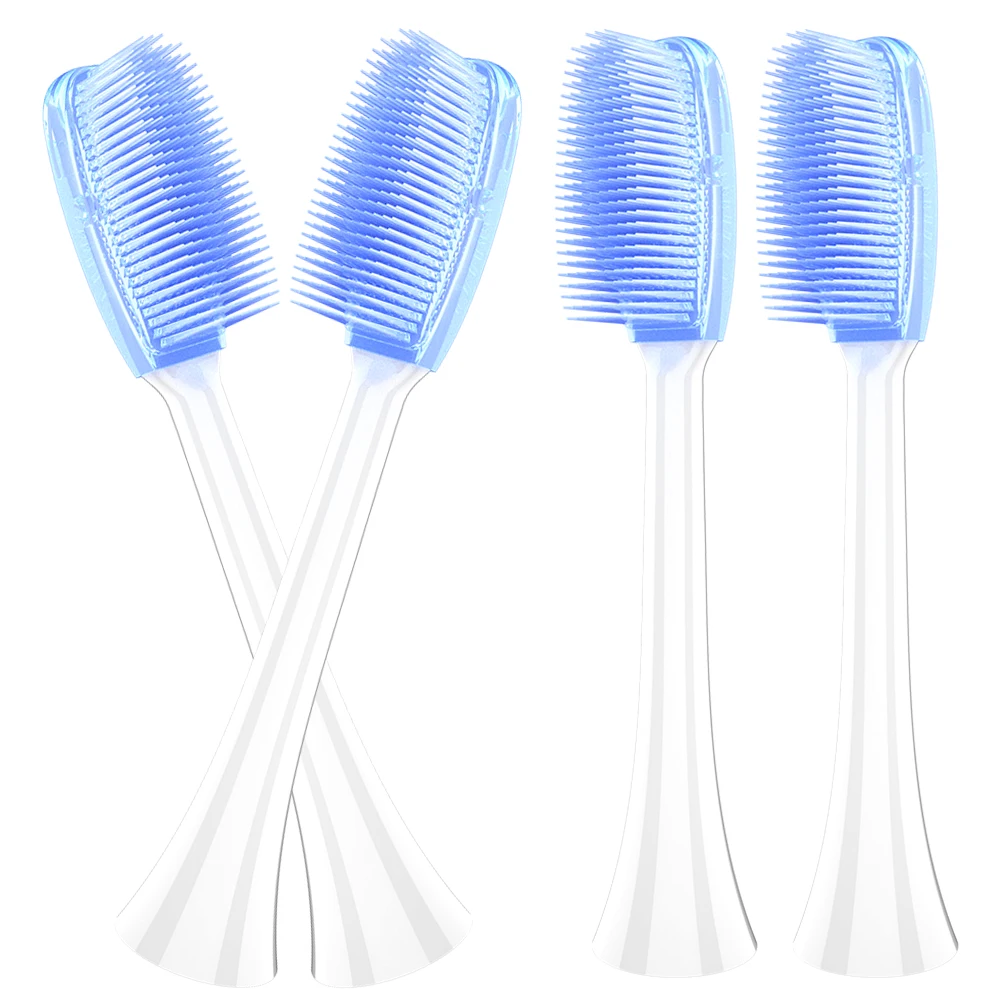 1/2/4 Pcs Replacement Heads Compatible with Philips Sonicare Electric Toothbrush, Nano Silicone Bristles Brush Head for Gum Care