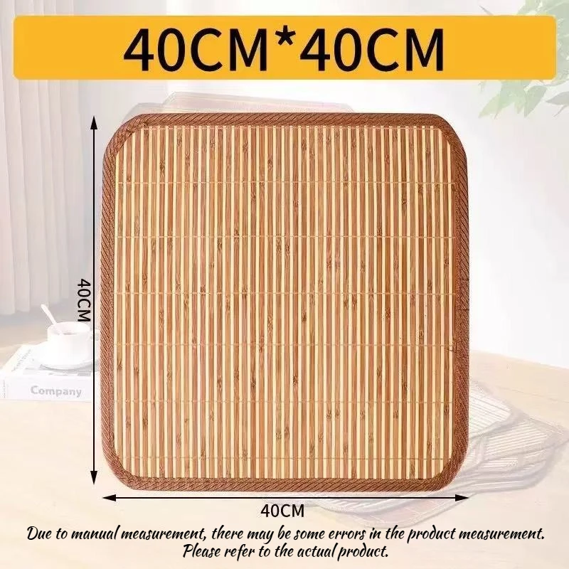 Summer Office Essentials: 40CM Breathable Summer Cooling Seat Cushion Seat Cushion Cool Mat Non-slip Cooling Bamboo Chair Seat