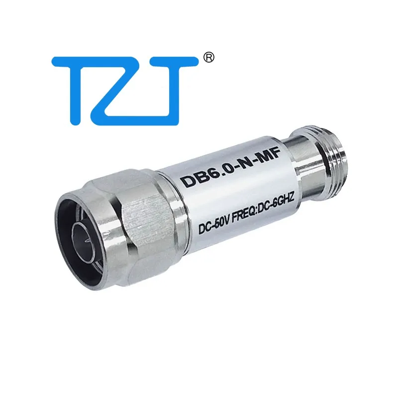 TZT DB6.0-N-MF DC-50V DC-6GHz DC Block 30MHz-6GHz N-Type DC Block for Wireless RF Test Instruments