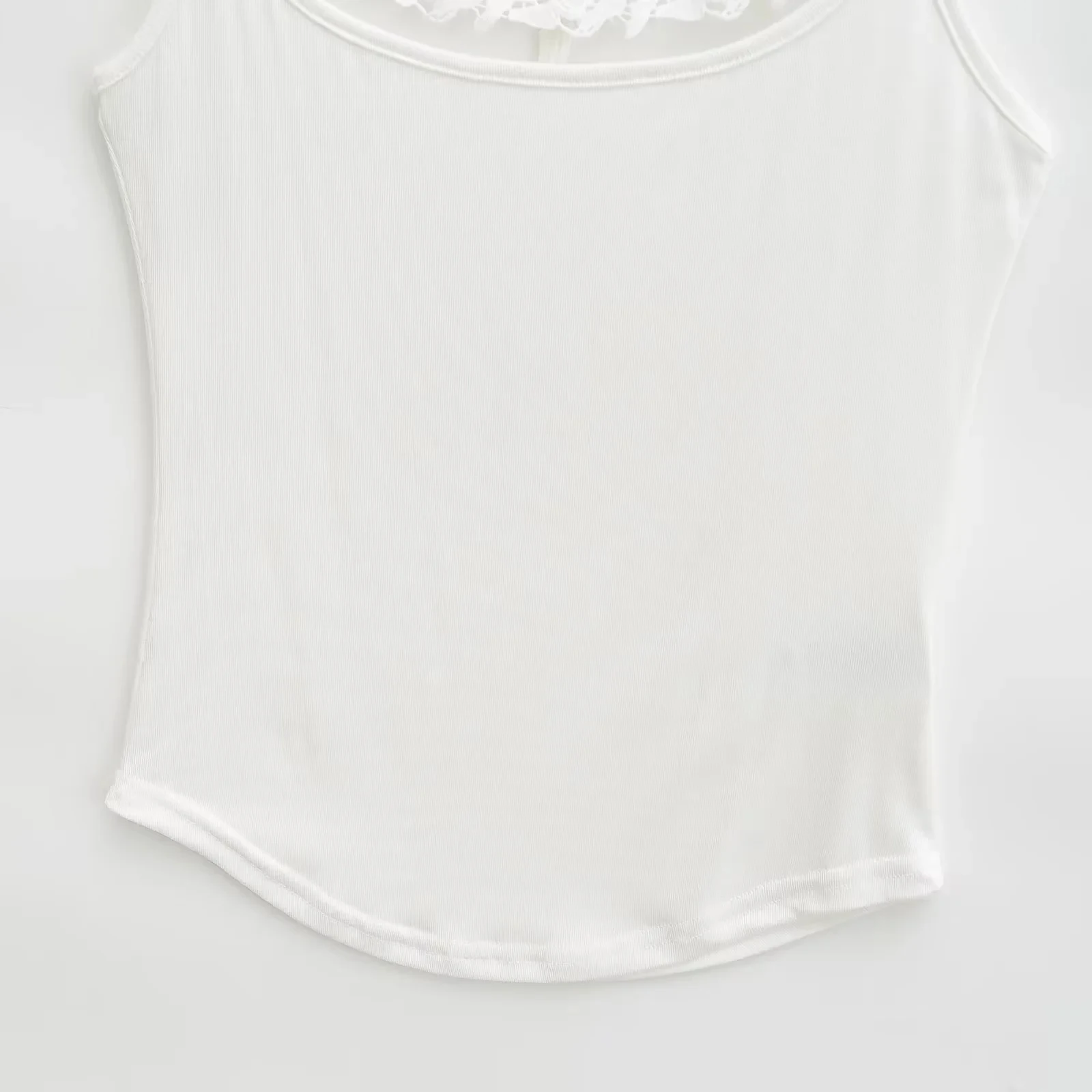 Pure Desire Sexy Girl White Lace Crop Top Women Summer Design Slimming ort Inner Wear Base Layer Hot Girl Tank Top