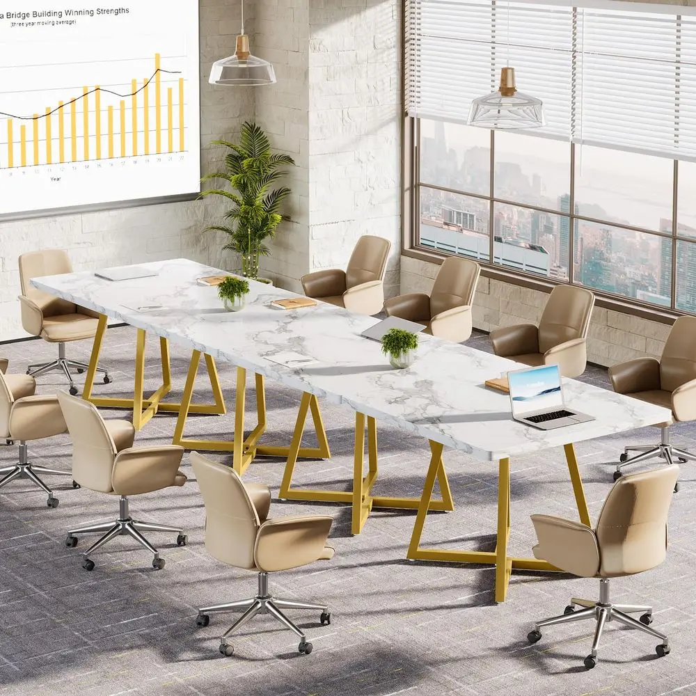 

31.5 Square Conference Table Set of 4, 10 ft Industrial Office Meeting Table for 810 People, Business Podcast Furniture with Me