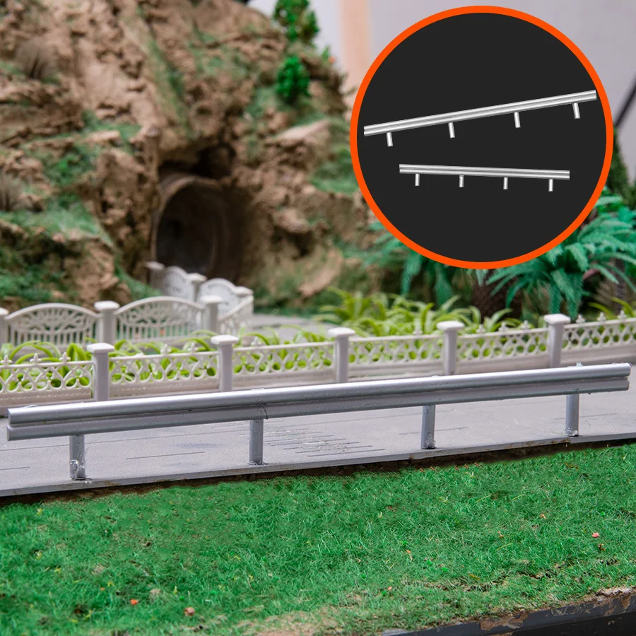 

1PC Simulation Miniature Highway Guardrail Model Plastic Toys Railway Train Building Layout Scene Railing Material for Diorama