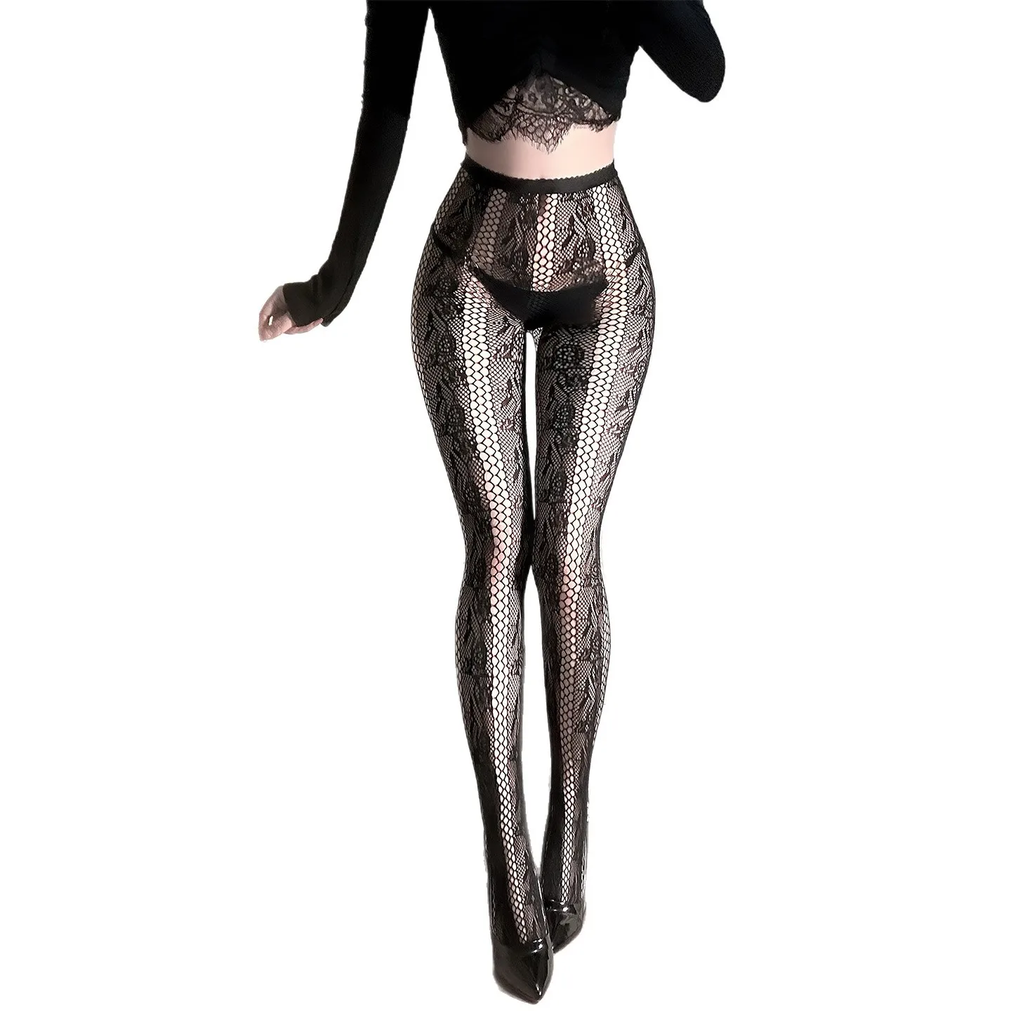 High Elasticity Fishnet Seductive Sexy Stockings Pure Desire High-End Sensual One-Piece Leg Stockings For Woman Charming UQV6