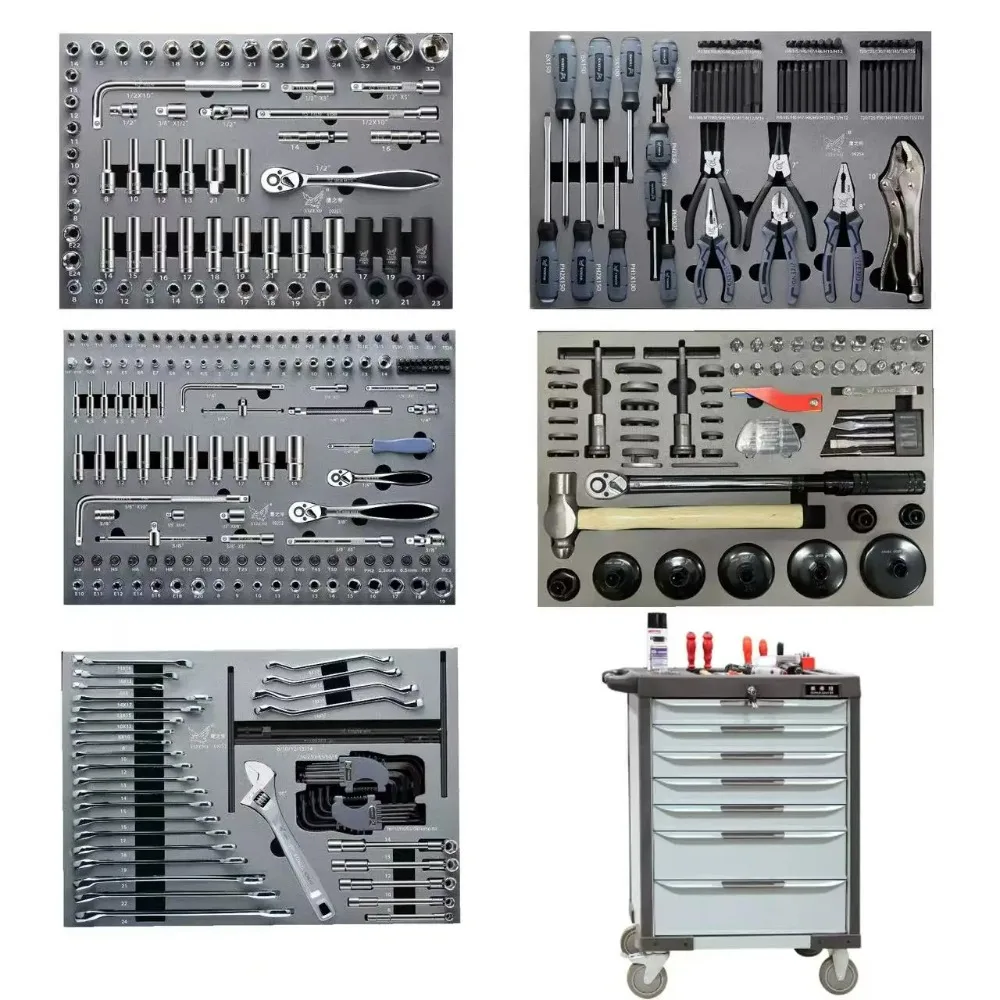 

386pcs Vehicle Repair Tools Including Tool Carts Essential Equipment for Automotive Maintenance