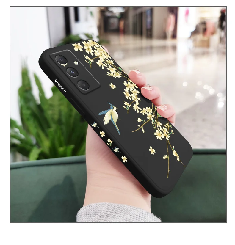Pflaume Baum Zweig Telefon Fall Für Samsung Galaxy A17 A55 A35 A25 A15 A16 A06 A05 A05S A54 A34 A24 A14 A04 A04S A04E 4G 5G Abdeckung – Detail 10