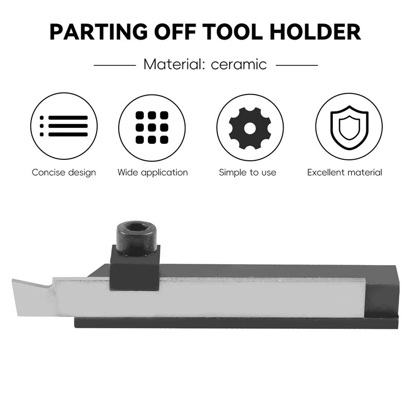 Newparting Off Tool Holder With Parting Blade SIEG S / N: 10145 Cut-Off Tool And Cutting Blade 10Mm