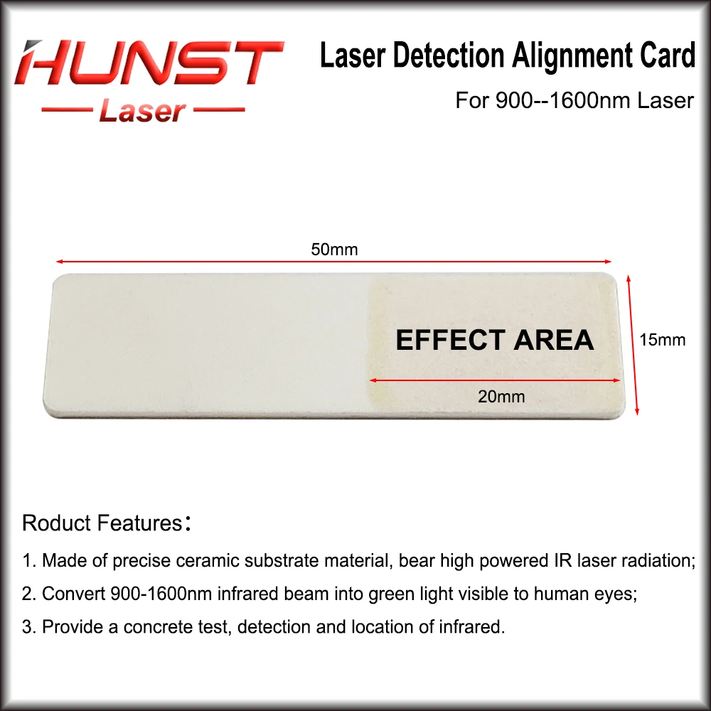 HUNST IR Detection Alignment Card Infrared Dimmer Visualizer Calibrator Ceramic Plate For YAG 1064nm Fiber Laser LED Diode Bea