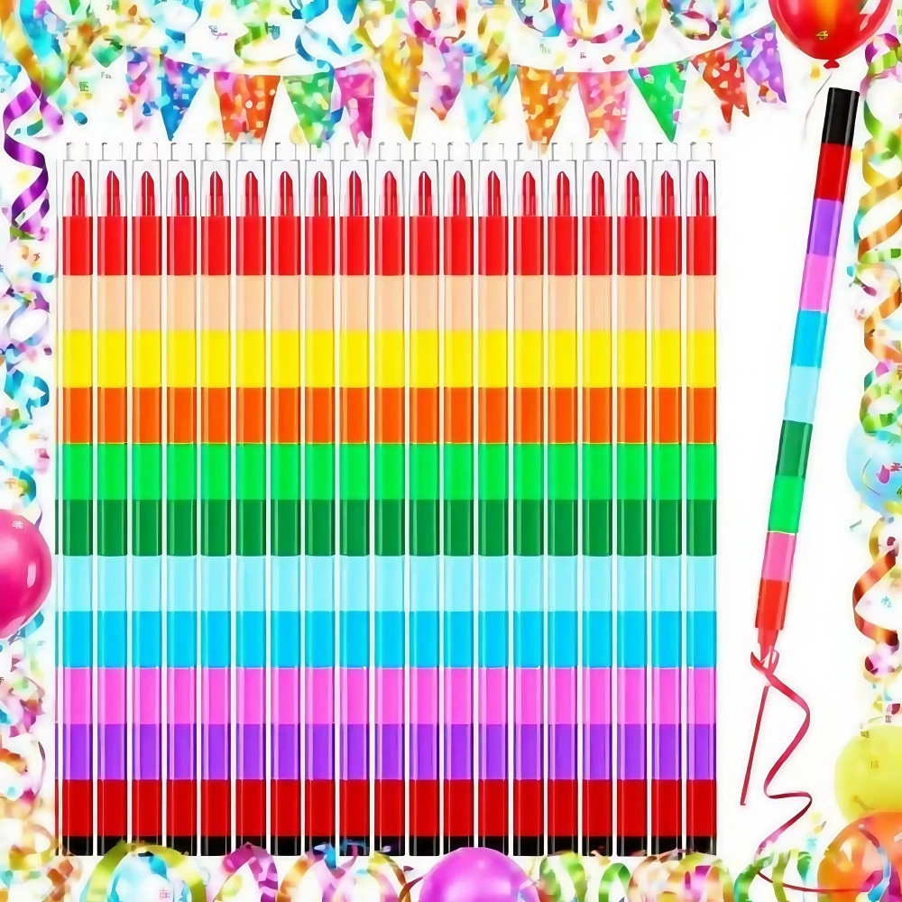 3/6/12PC12 اللون بنة القلم للأطفال حفلة عيد ميلاد استحمام الطفل رياض الأطفال كرنفال حفلة المدرسة المنزلية هدية مكافأة