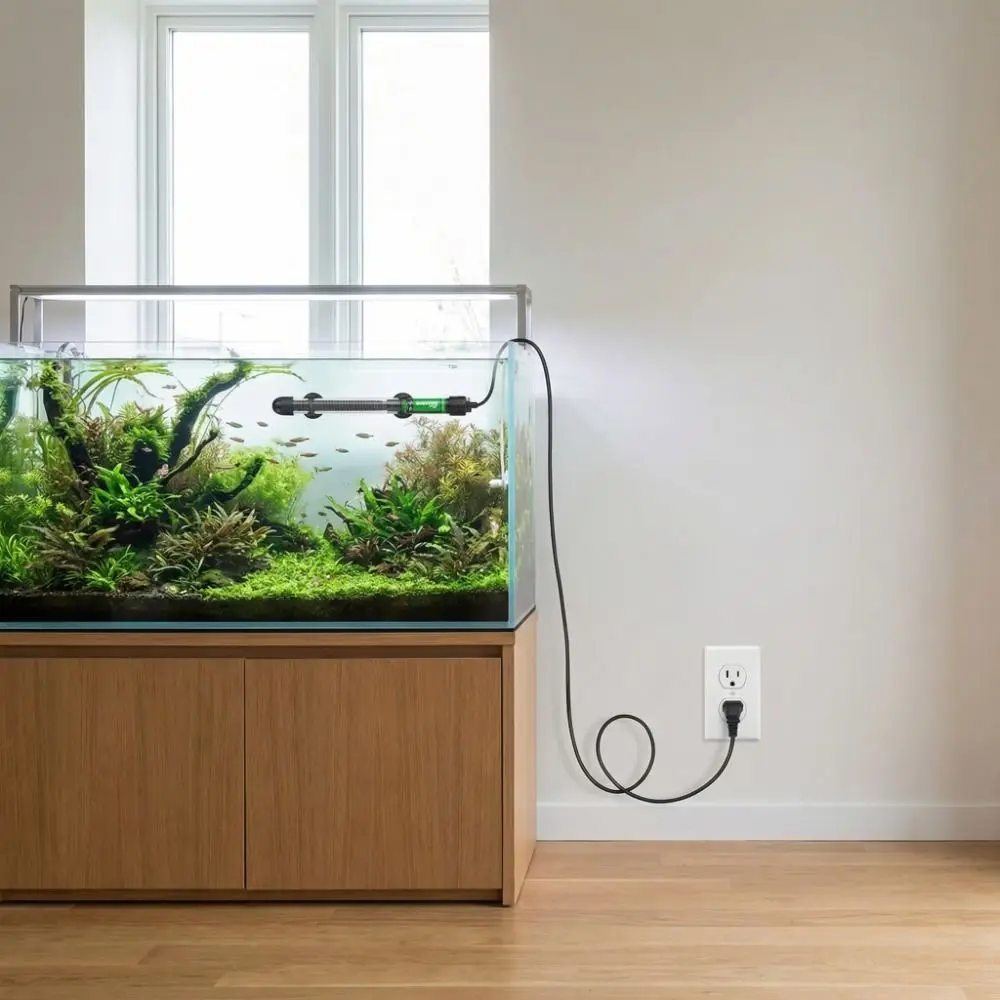 25W-300W Aquarium Submersible Heater Adjustable Temperature Constant Thermostat Turtle Tank Heater with Sucker Low Water Level