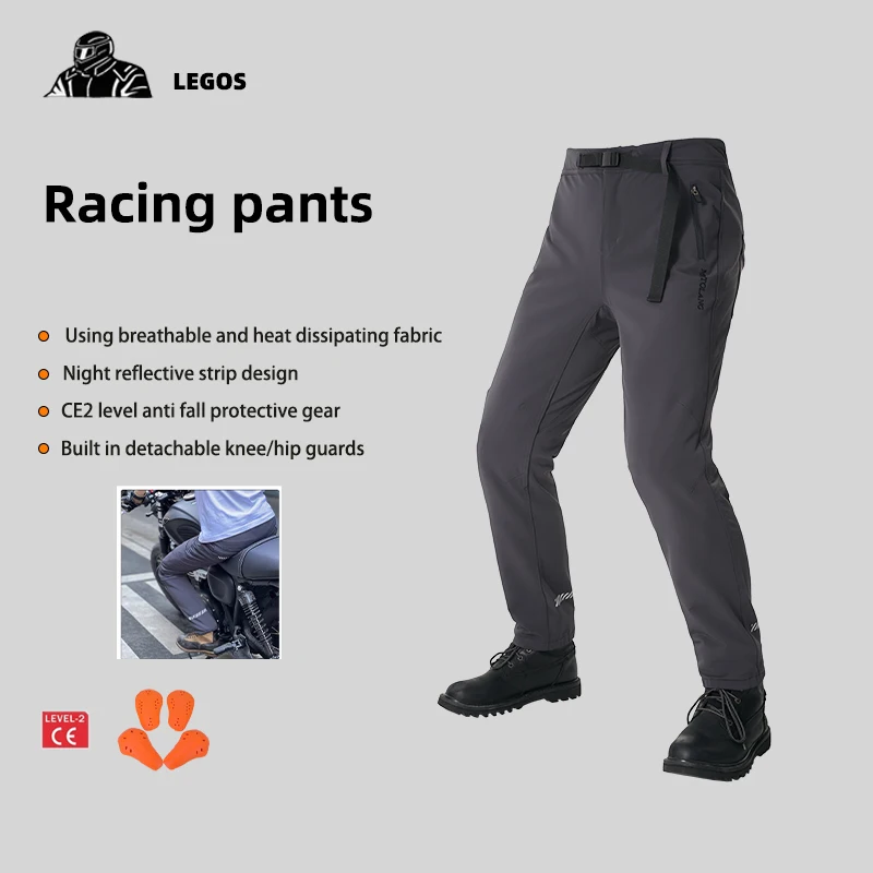 

Motorcycle casual men's pants, motorcycle travel riding pants, anti fall and durable motorcycle riding pants with CE2 knee pads