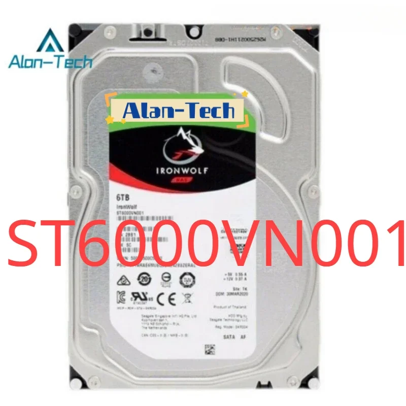 For Sea-gate ST6000VN001 6TB NAS Hard Drive 7200 RPM 256MB Cache SATA 6.0Gb/s 3.5