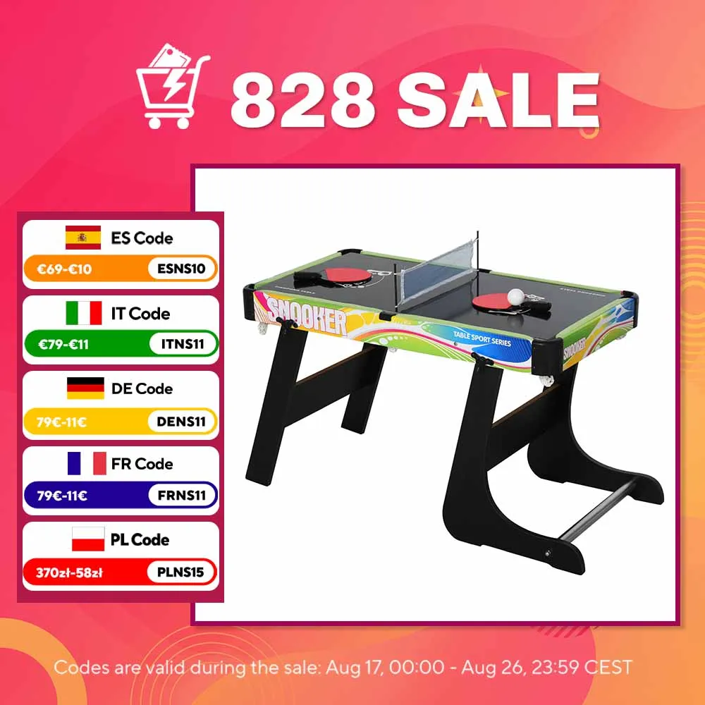 Image of Homcom Multigame-Tisch 4-in-1-Design: Tischfußball, Hockey, Billard, Tischtennis
