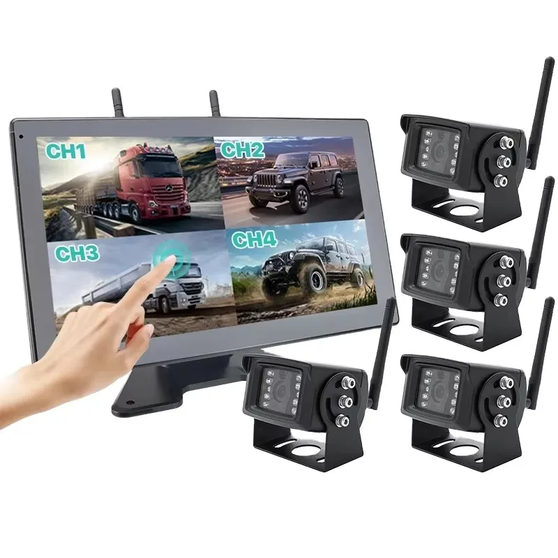 

GreenYi 10'' AHD Digital Wireless DVR Recorder Reverse Backup Camera With WiFi Monitor for Truck/Trailer/Bus/RV/Pickups