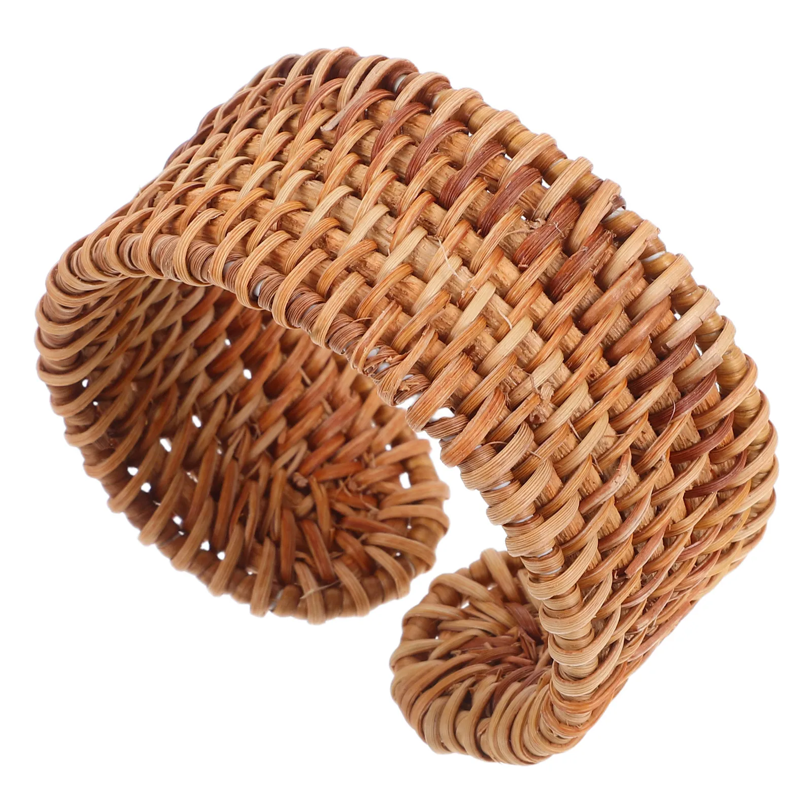 

Bracelet Rattan Straw Wicker Bangle Women's Handmade Chunky Braid Wrist Jewelry Bohemian Cuff Summer Statement Vacation