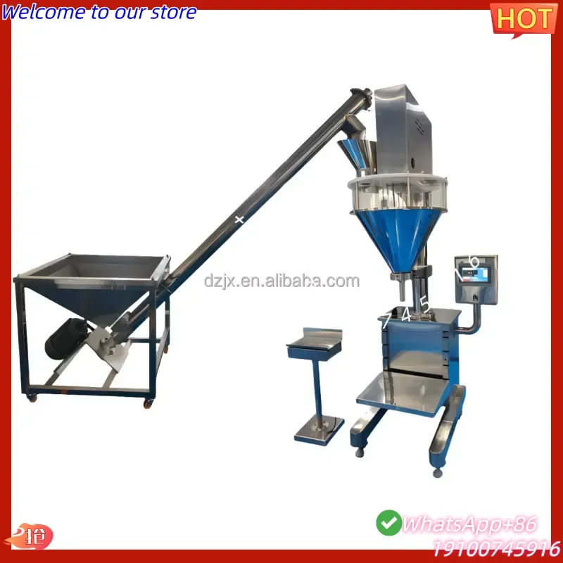CE Certificate DZJX Auto Small Corn Maize Flour Ground Coffee Powder Automatic Packing Machine Into Premade Bag Plastic Caps