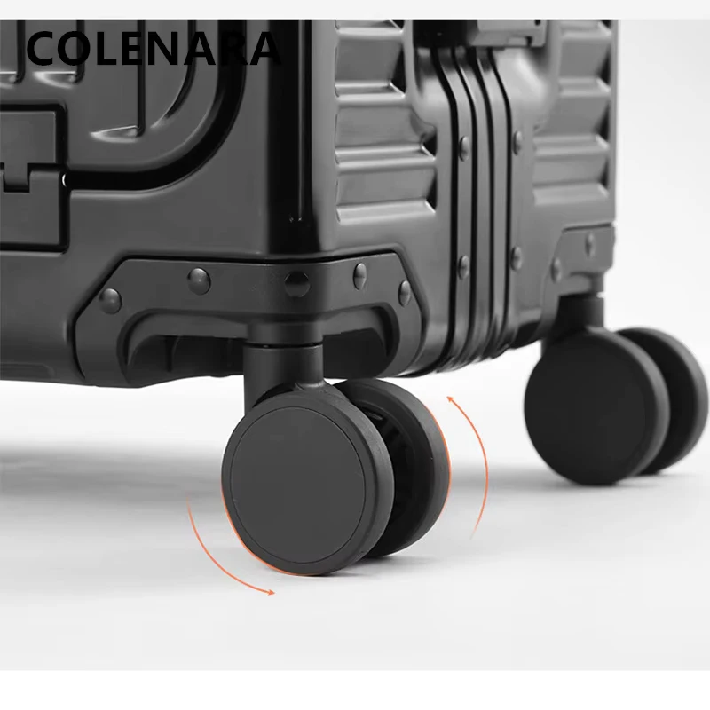 COLENARA Men's Luggage 20-inch All-aluminum Magnesium Alloy Boarding Box 24