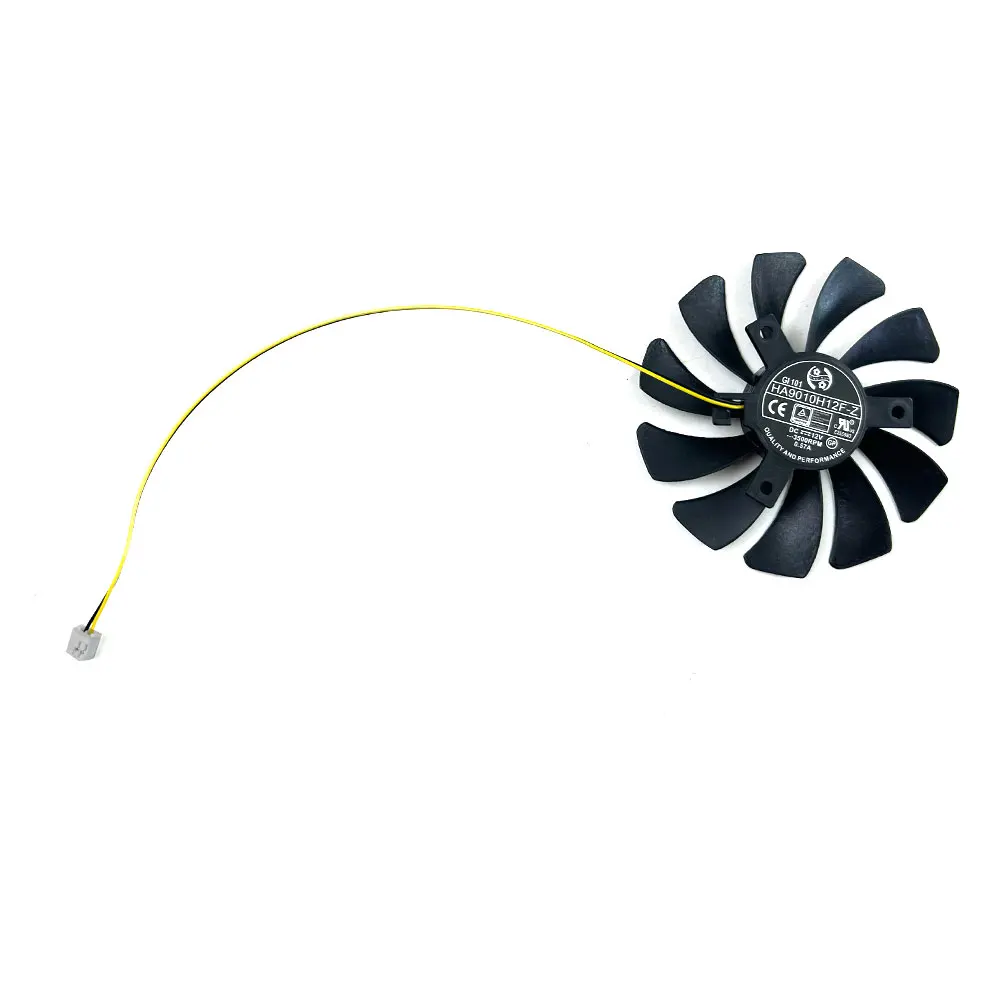 Replacement of graphics card fan 85mm 2pin HA9010H12F-Z For MSI GeForce GTX 1630 AERO ITX 4G OC video card fans