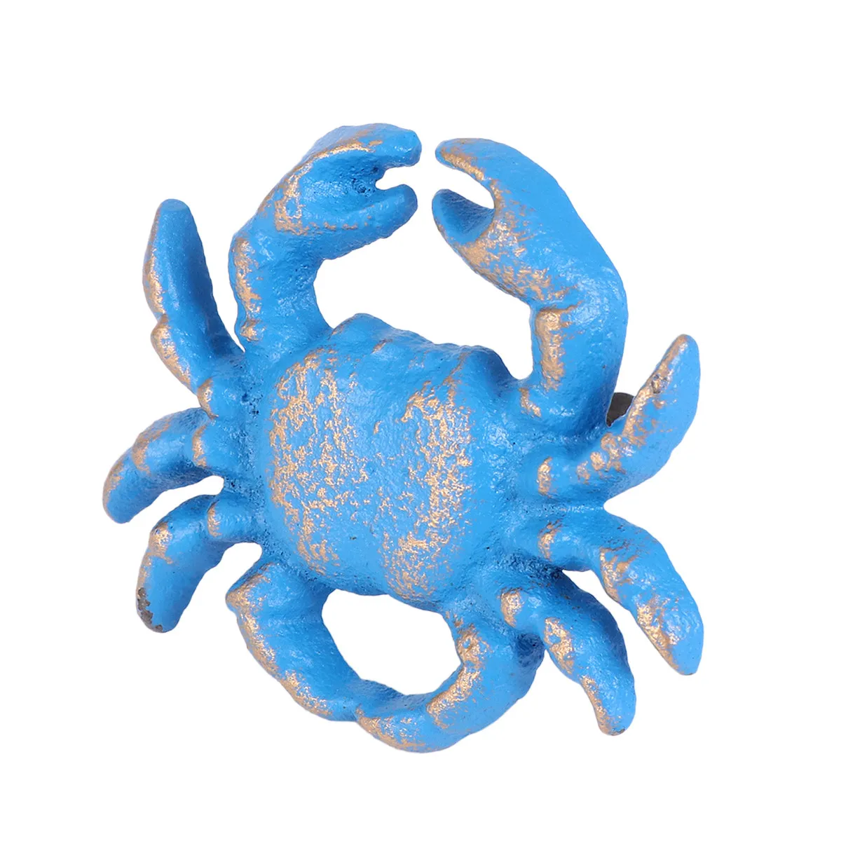Ocean Design Cast Iron Drawer Knob Sky Blue Creative Rustic Mediterranean Cabinet Handle Simple Pull for Home Room Office