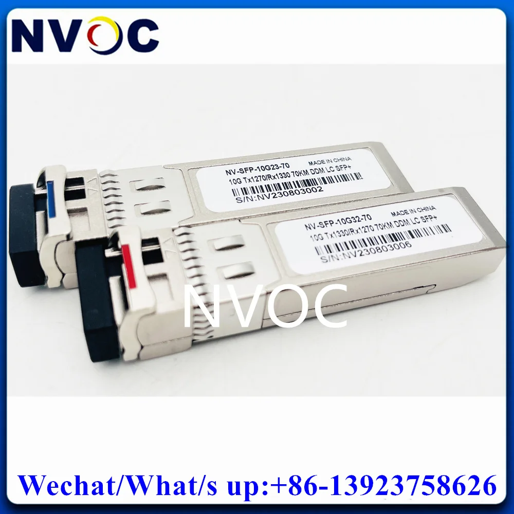 2Pairs 10G SM BIDI 70KM 1270/1330 Bi-Directional Single Fiber Optical SFP Simplex LC Connector Transceiver For Cisco/Mikrotik