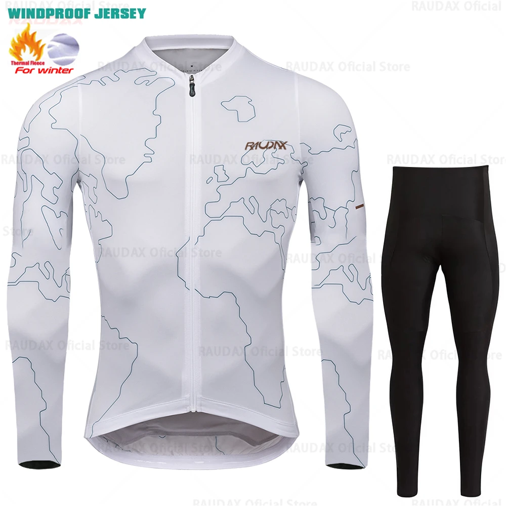 2025, Raudax Winter Radfahren Thermo-Fleece-Kleidungssets, Top-Radtrikot, Sport, Fahrrad, MTB, Reitbekleidung, warme Jacken für Herren