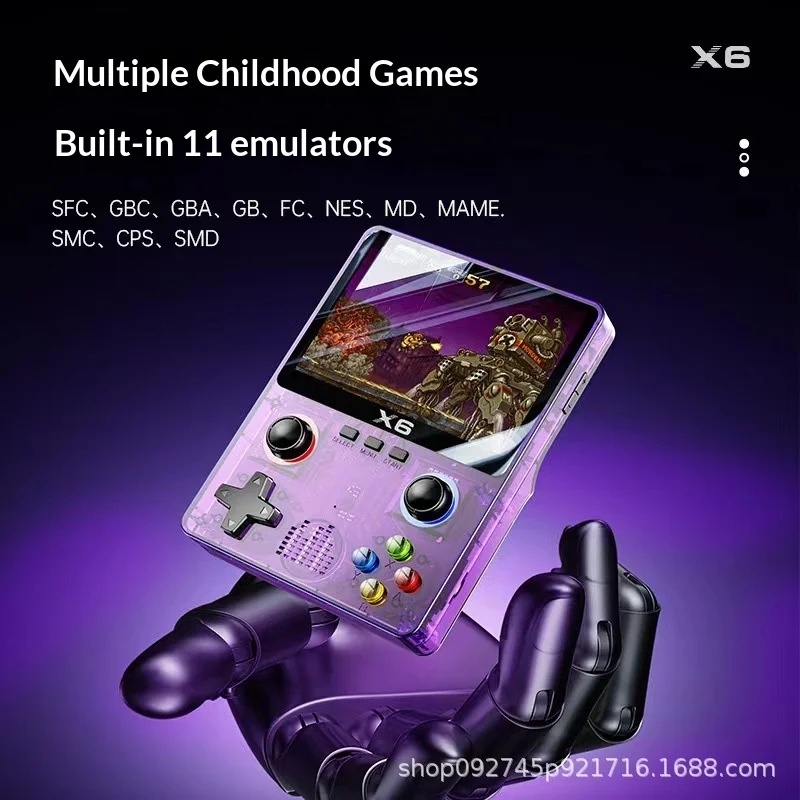 Handheld Gaming Consoles X6 Retro Game Player 3.5 Inch Hd Screen 3d Dual Joystick Portable Gaming Device For Home Entertainment