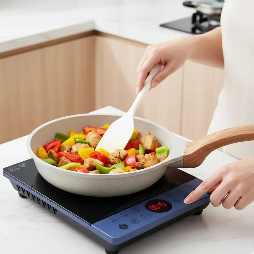 Small Induction Cooker for Household Cooking And Hot Pot - Compact Induction Cooktop for Kitchen Use