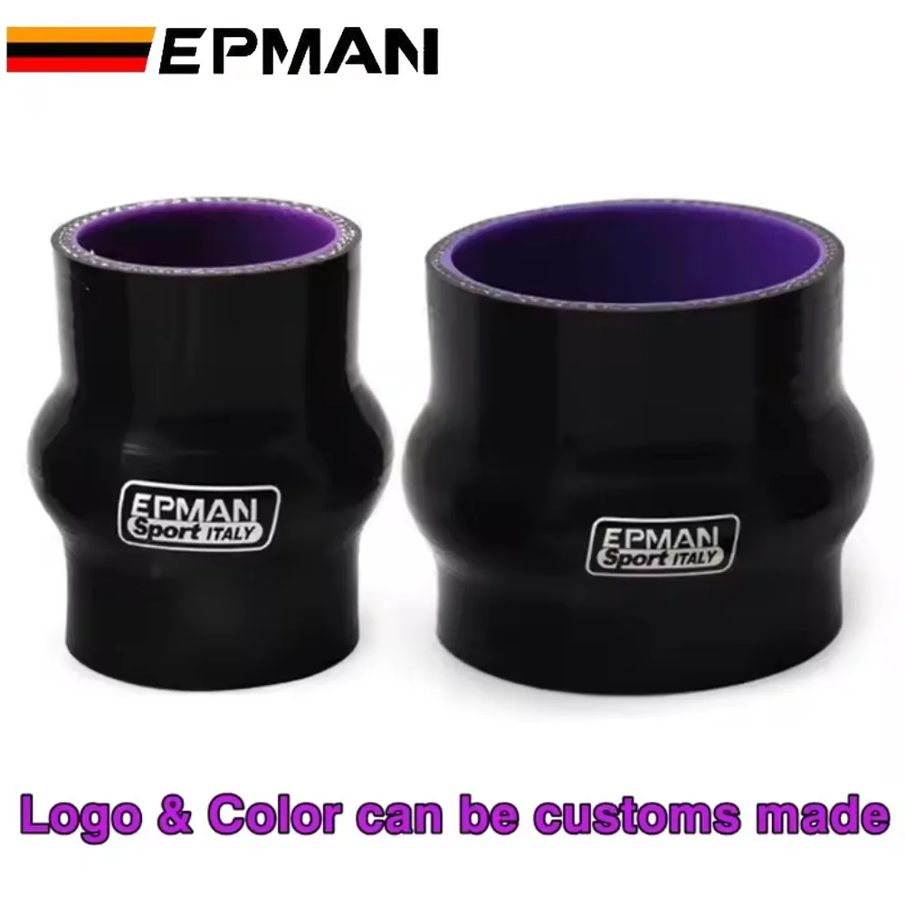 EPMAN Silicone Hump Coupler Hose Black Reinforced Turbo Coupling Universal For VW Golf MK6 25/32/38/45/51/57/60/63mm EP-SSTF63