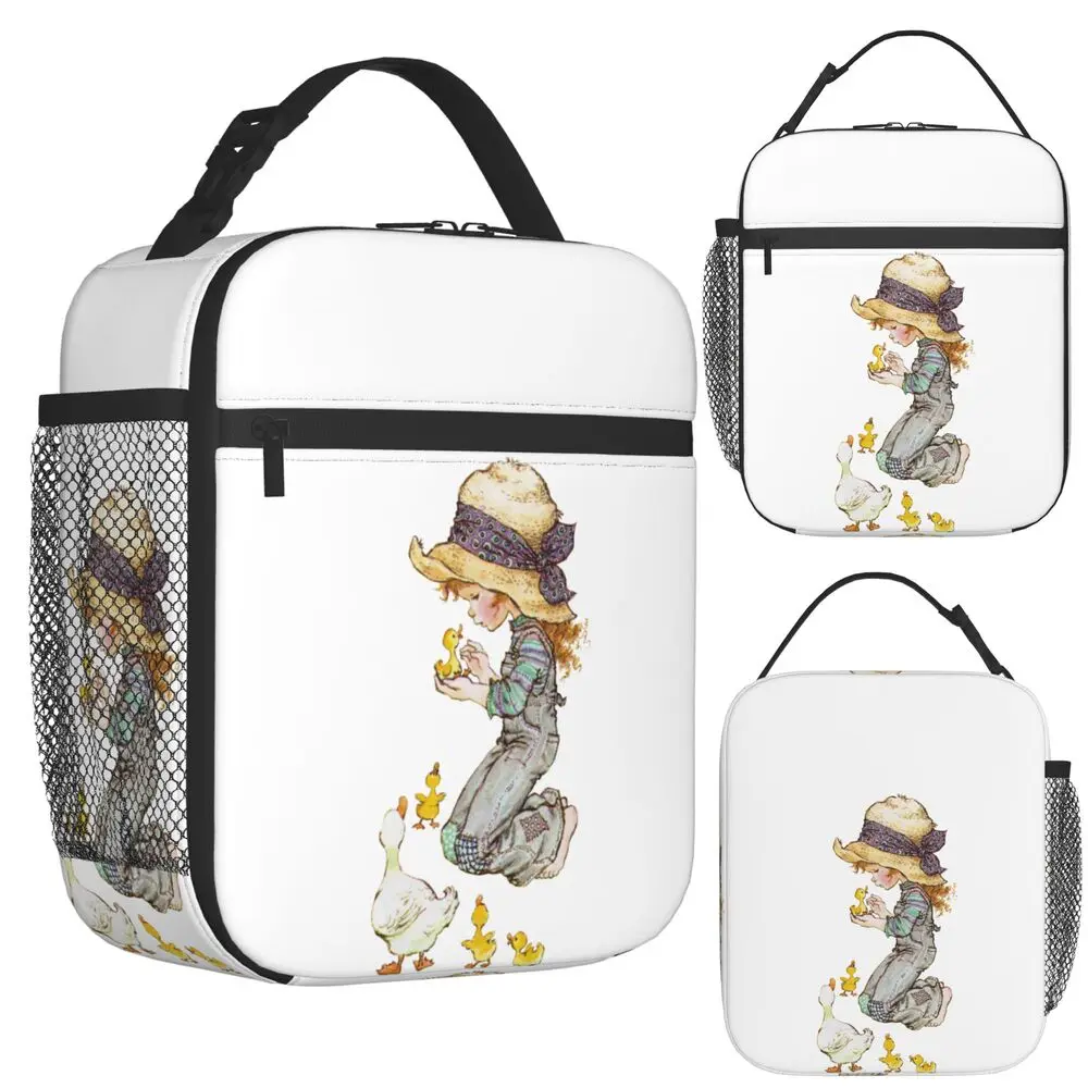 Girl Insulated Lunch Bag for Women Kids Portable Food Boxes Thermal Lunch Box Tote