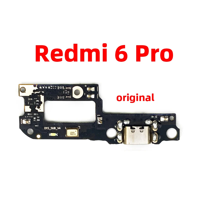 Original For xiaomi redmi 6 pro Dock Connector USB Charger Charging Port Flex Cable Board Replacement
