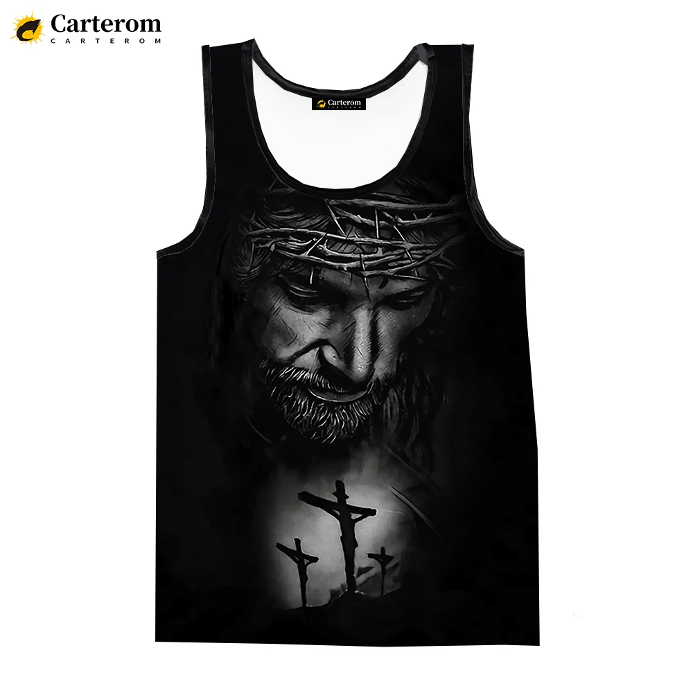 

Christ Jesus 3D Print Tank Tops 2023 New Fashion Casual Men's Clothing Women Streetwear Oversized Sleeveless Shirts Ropa Hombre