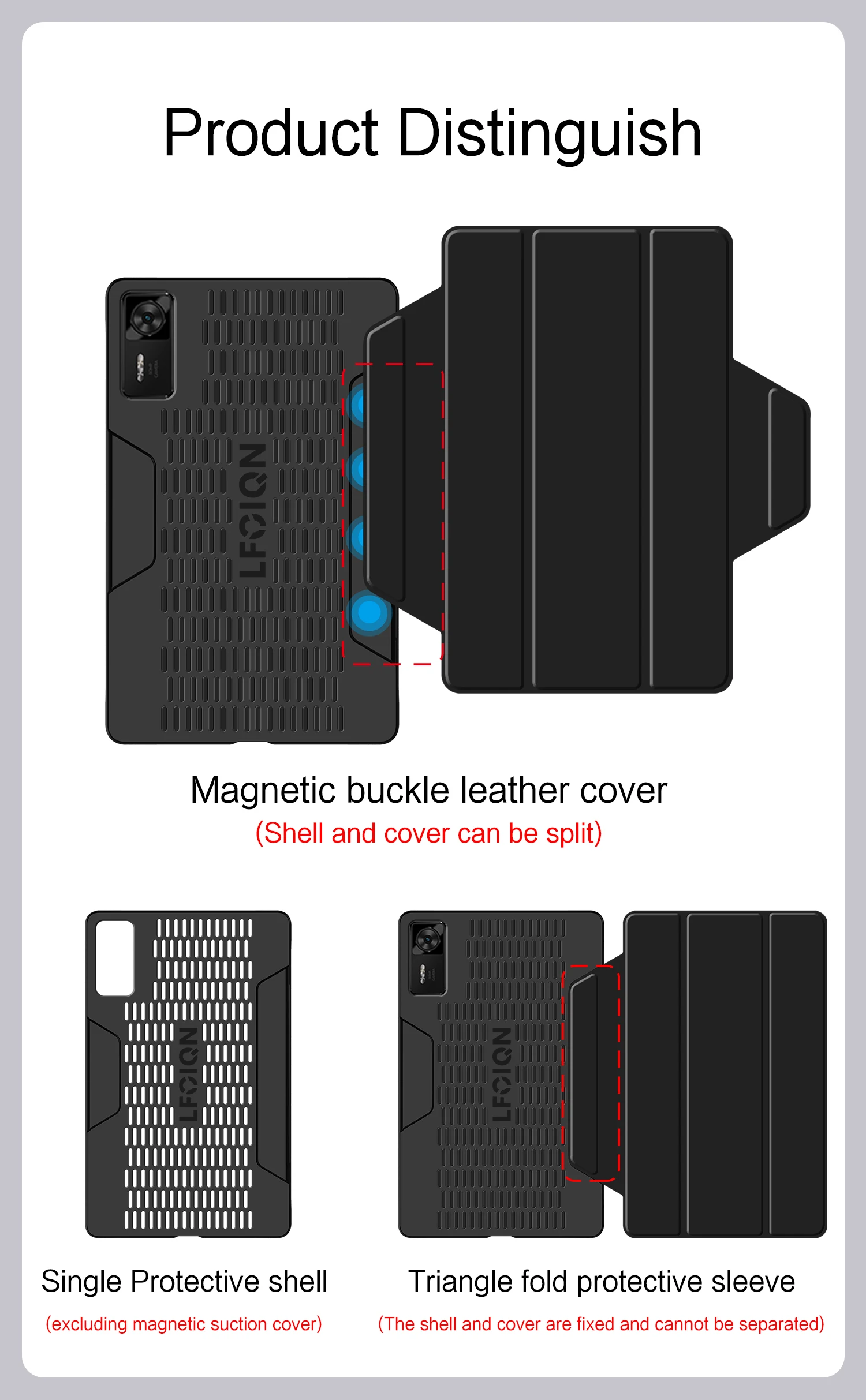 Capa inteligente forlenovo legion y700 2025 tb322fc couro pu magnético destacável capa protetora para y700 gen4 8.8 polegadas tablet case