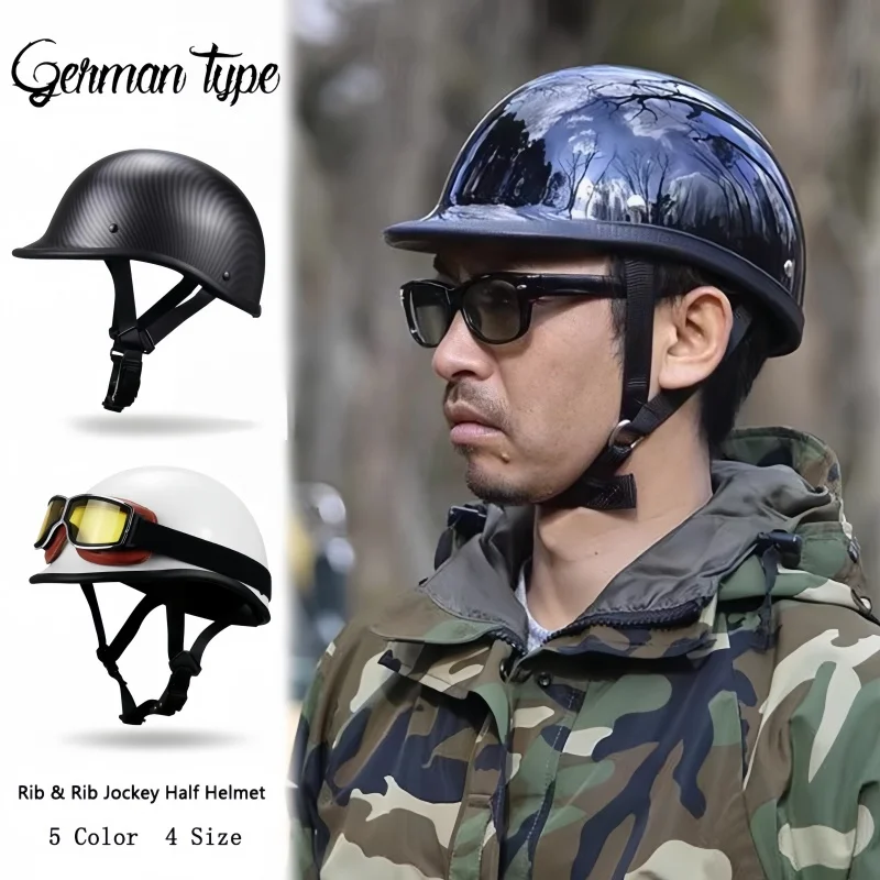

Classic Retro Half Helmets For Motorcycle Open Face Helmet Beanie Cruising Skull Cap Small Helmets for Motorbike Scooter Chopper
